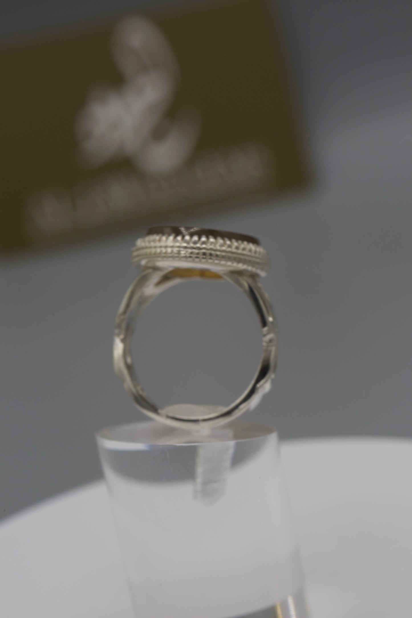 Aqeeq “alIzza li Allah” Silver Ring