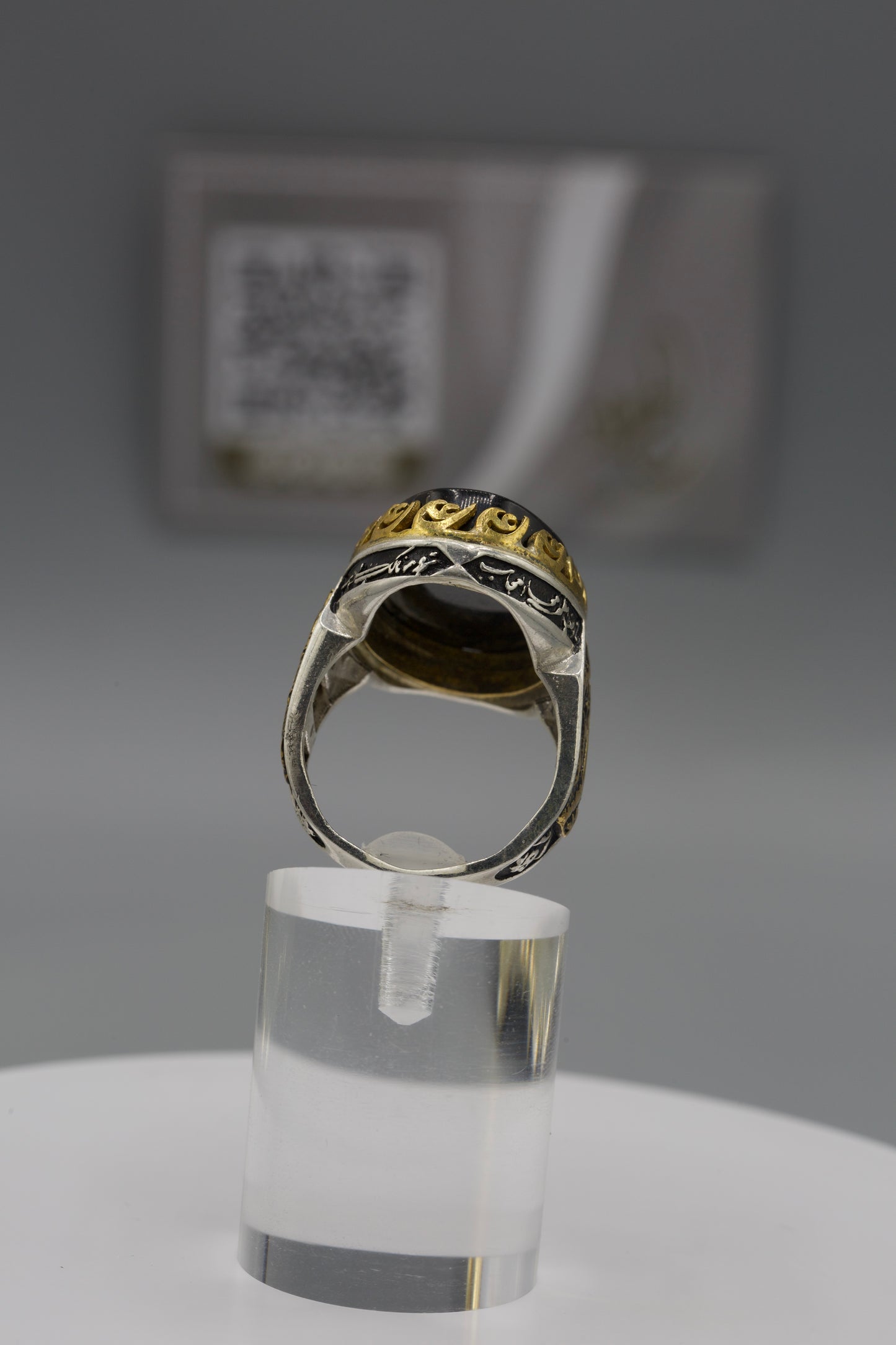Men’s Engraved Black Engraved Ring