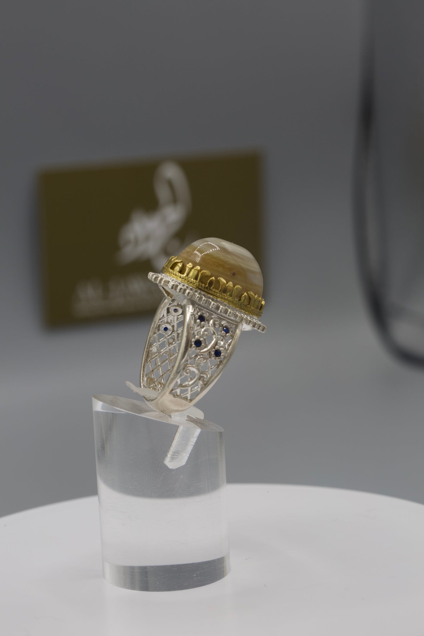 Soleimani Jazaa Aqeeq Silver Men’s Ring