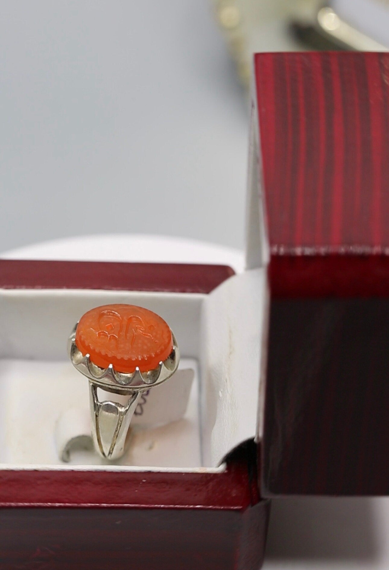 Handmade Safavid base Yemeni Aqeeq “Subhan Allah” Ring