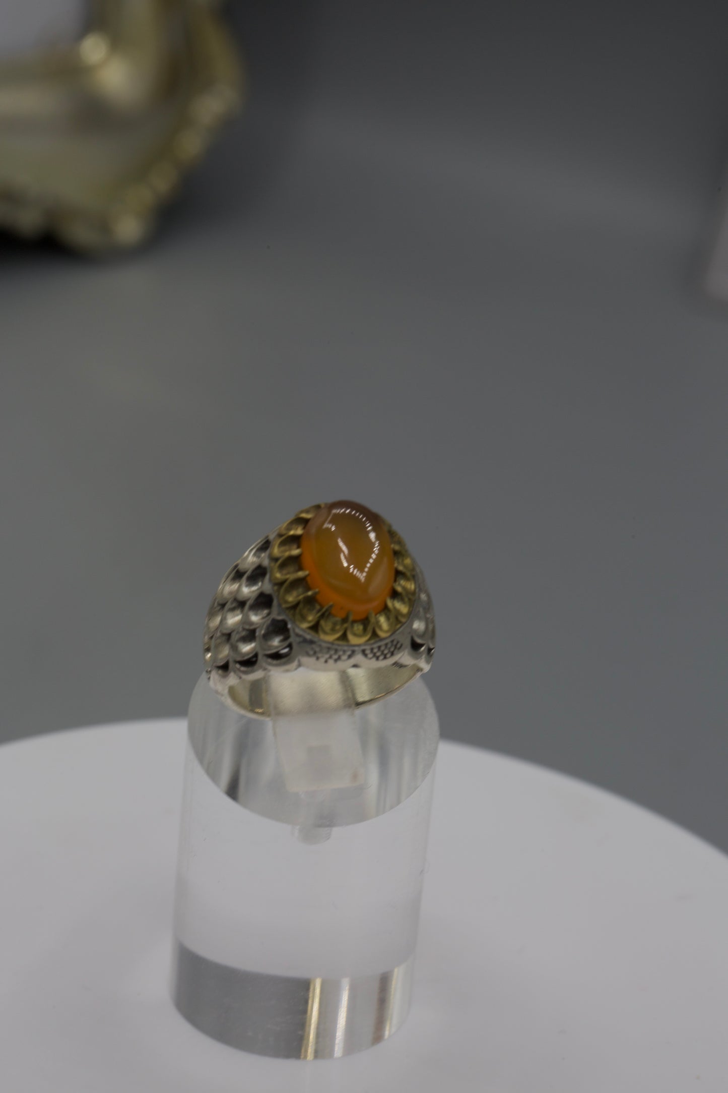 Men’s Aqeeq (Yemeni) Silver ring