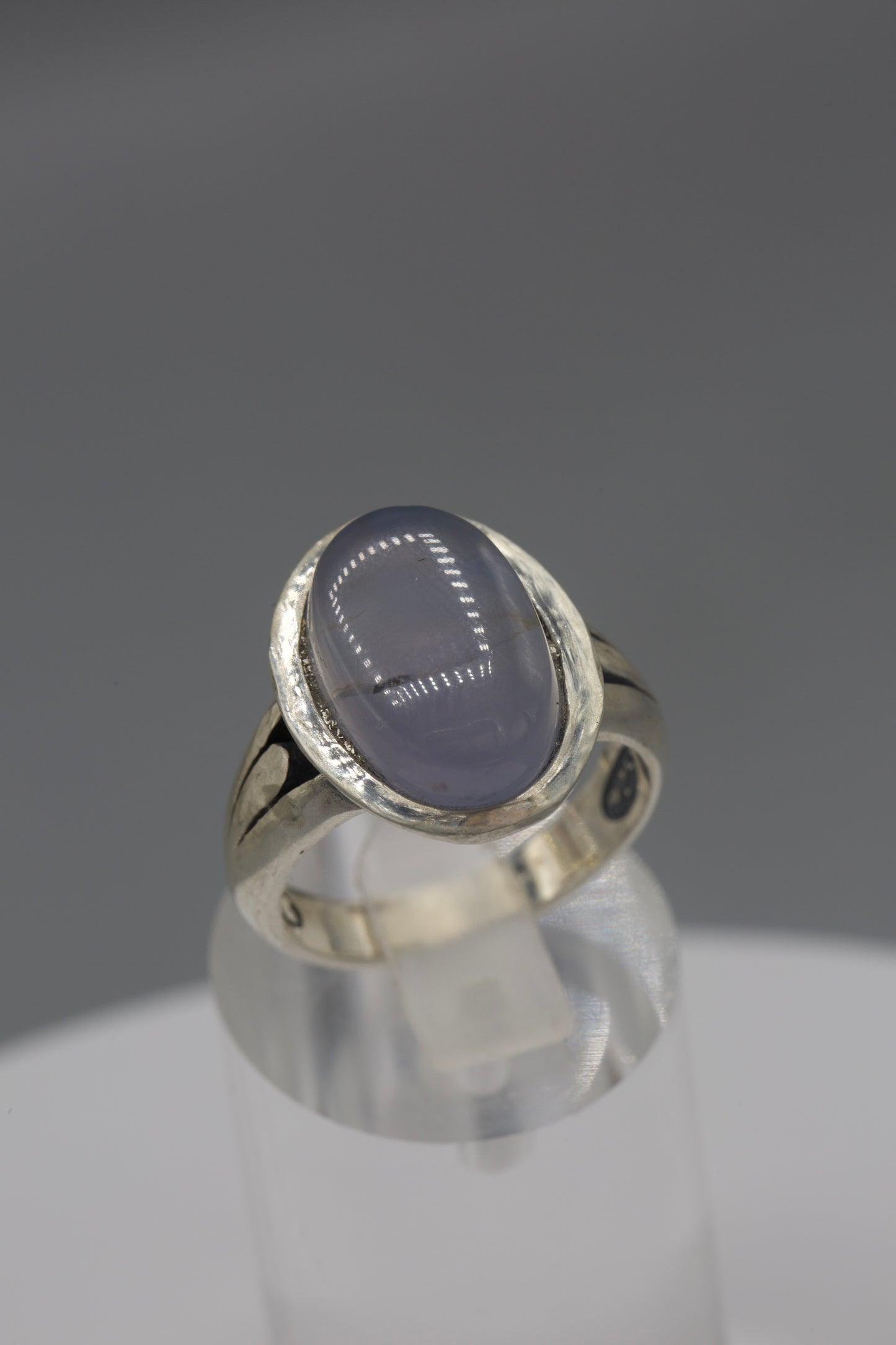 Purple Aqeeq men’s silver Ring