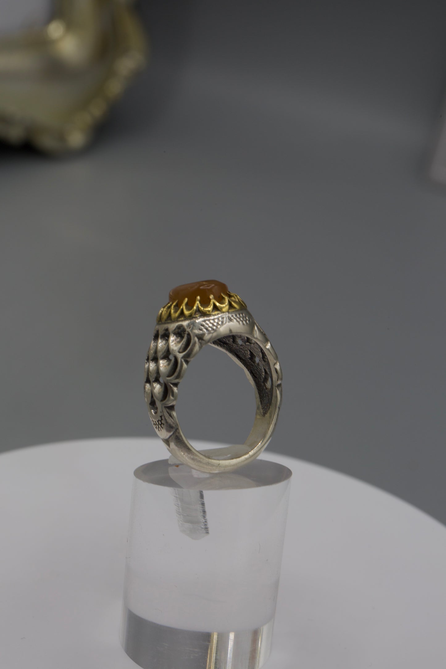 Men’s Aqeeq (Yemeni) Silver ring