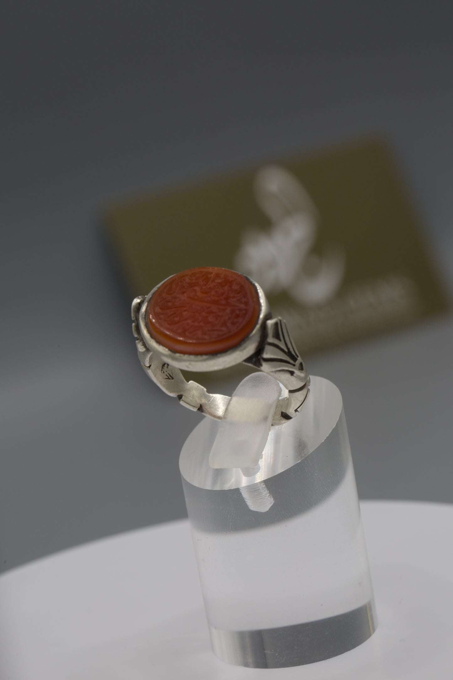 HANDMADE Yemeni Aqeeq silver ring