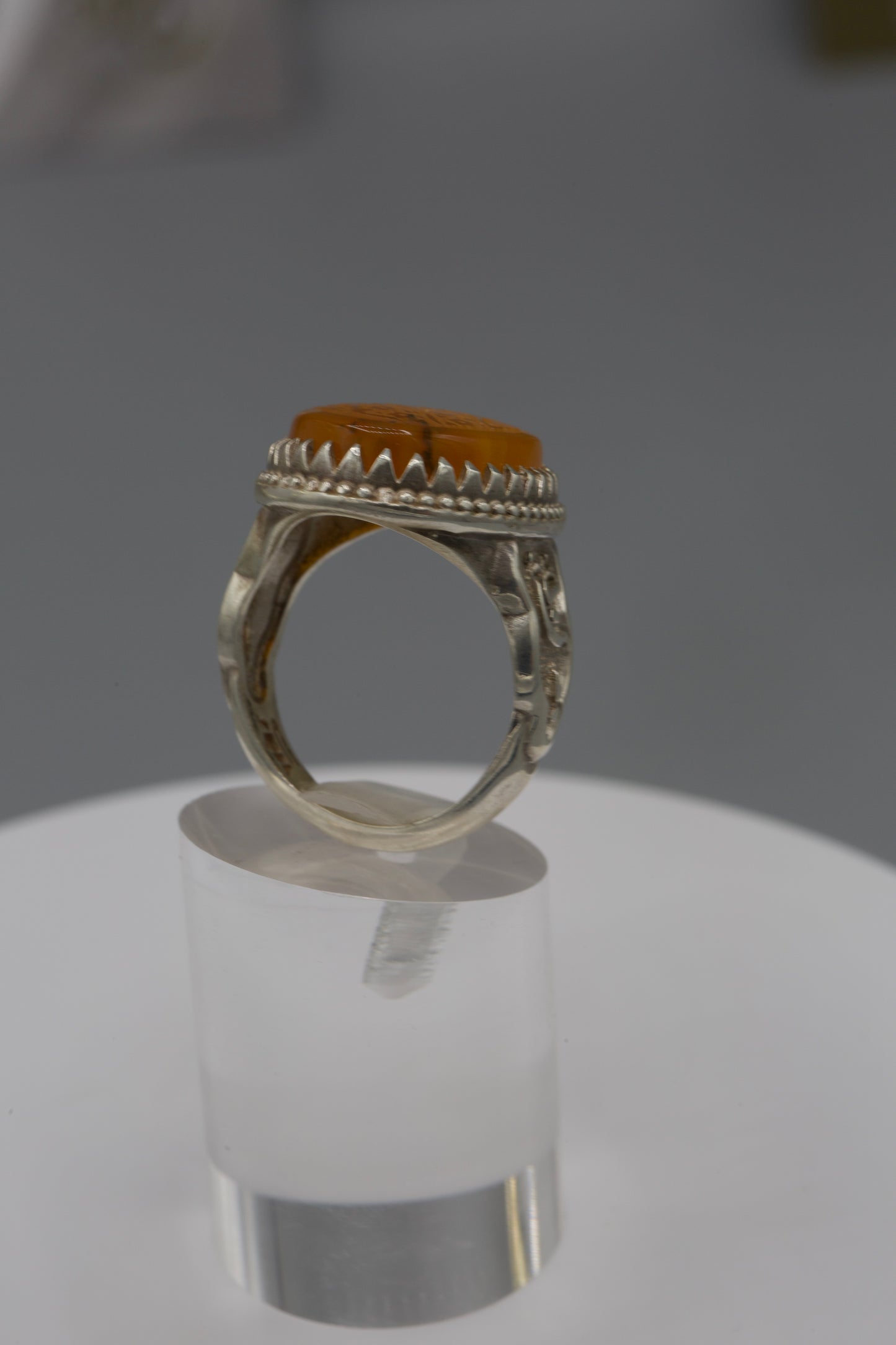 Silver Yemeni Aqeeq ‘labaik Ya Hussain’ Ring