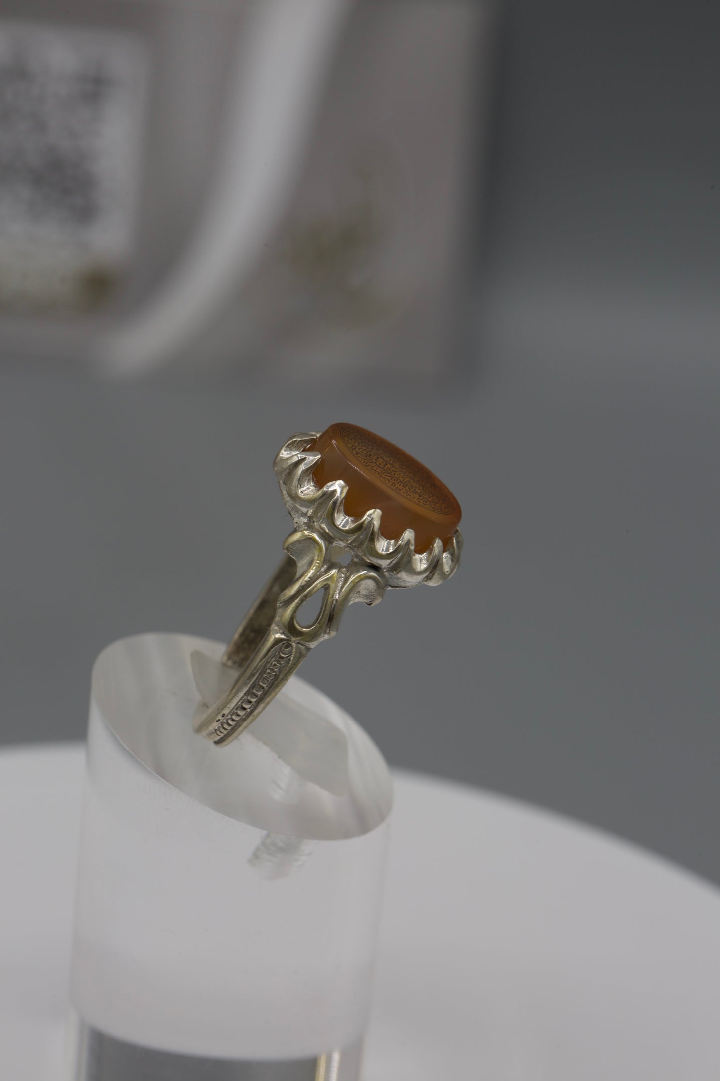 Small Yemeni Aqeeq ‘Ayat Al-Kursi’ ring