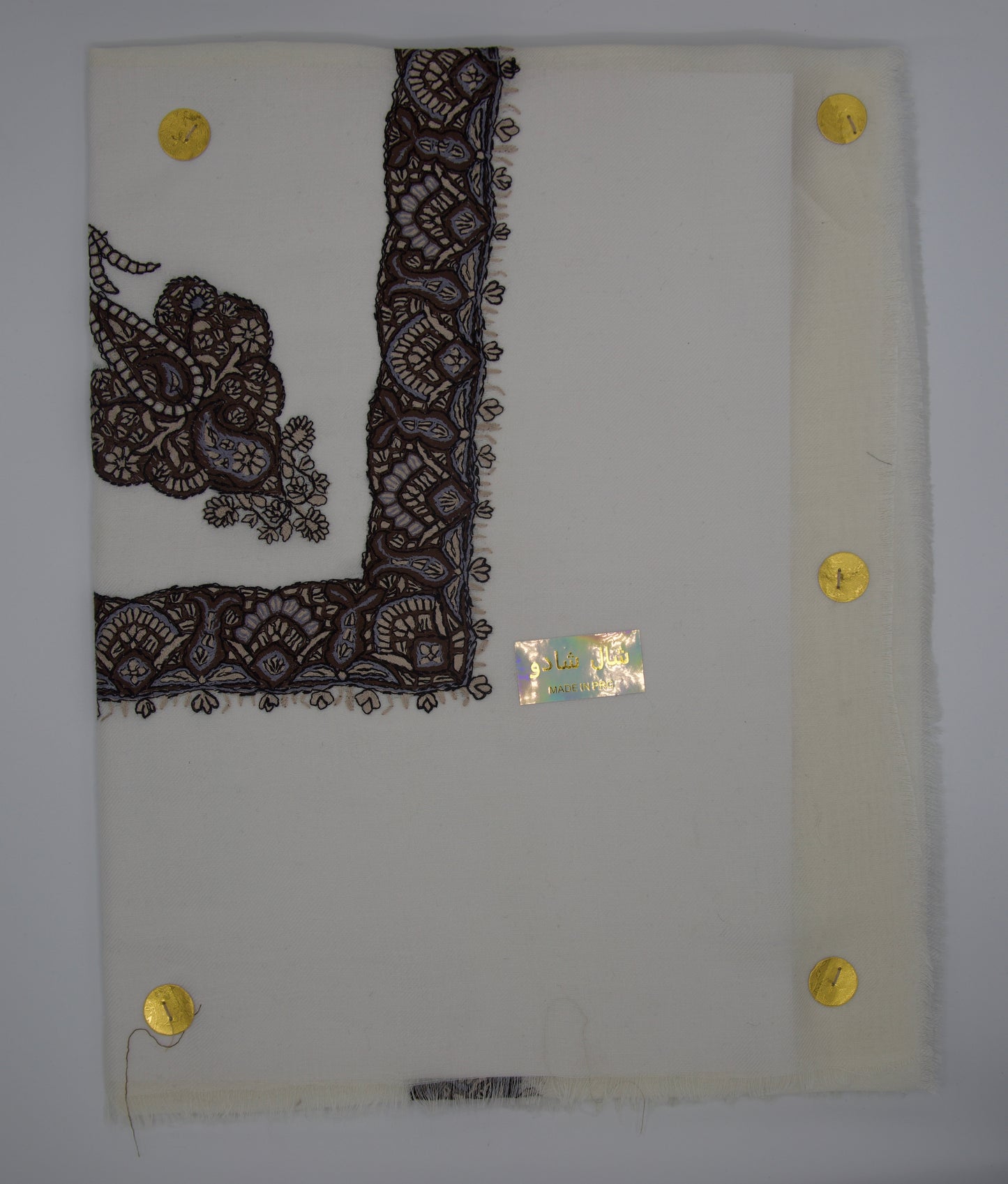 White Authentic Omani Shawl