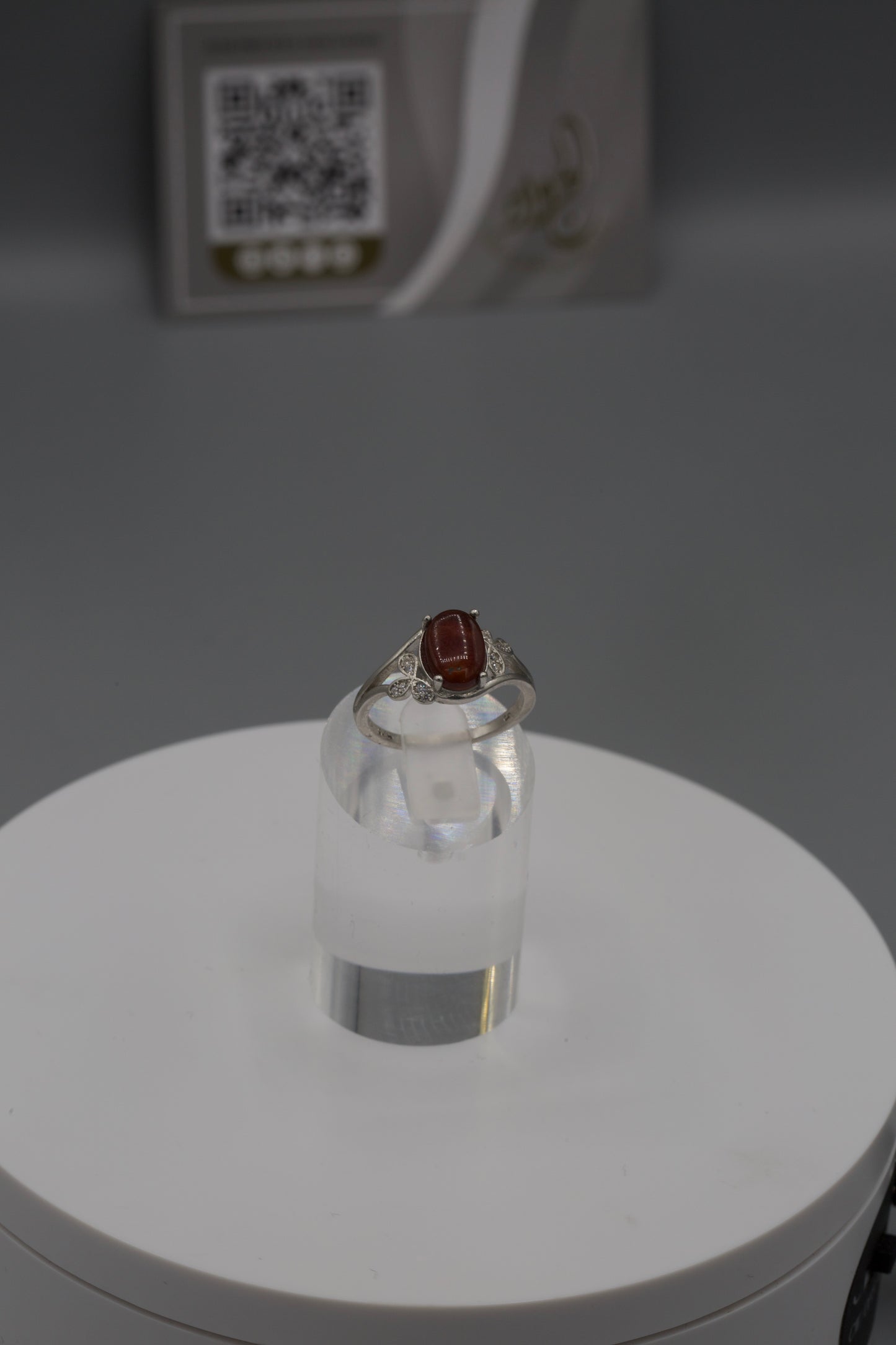 Aqeeq Yamani petal Design Ring