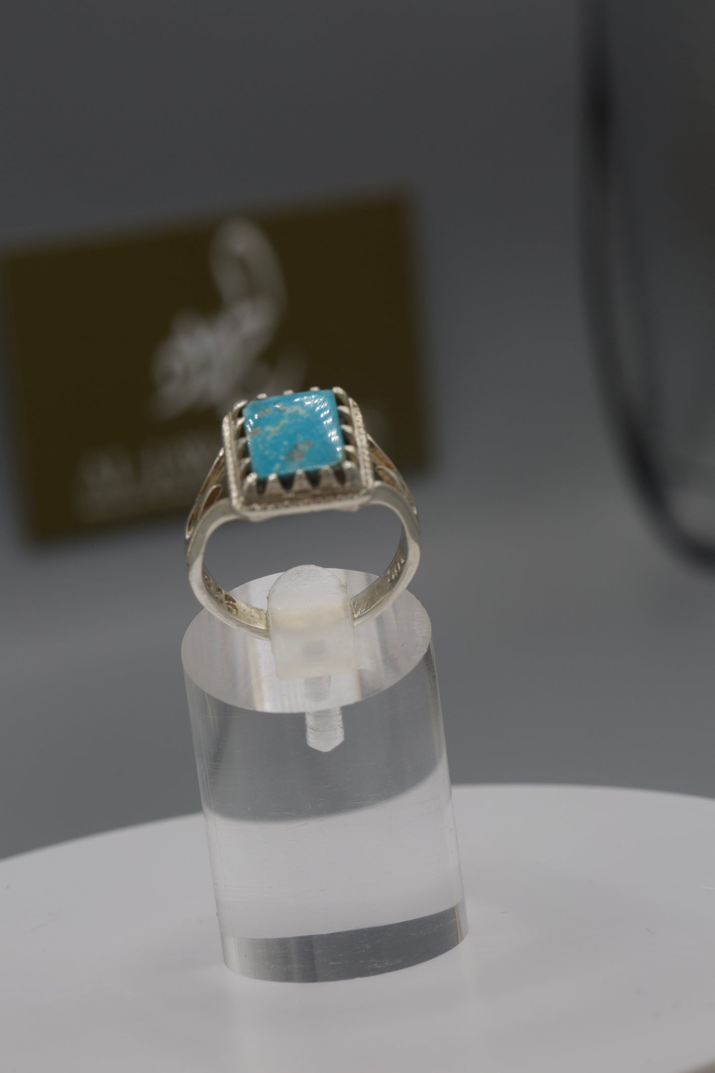 Square Firouz Neyshapur Silver Ring