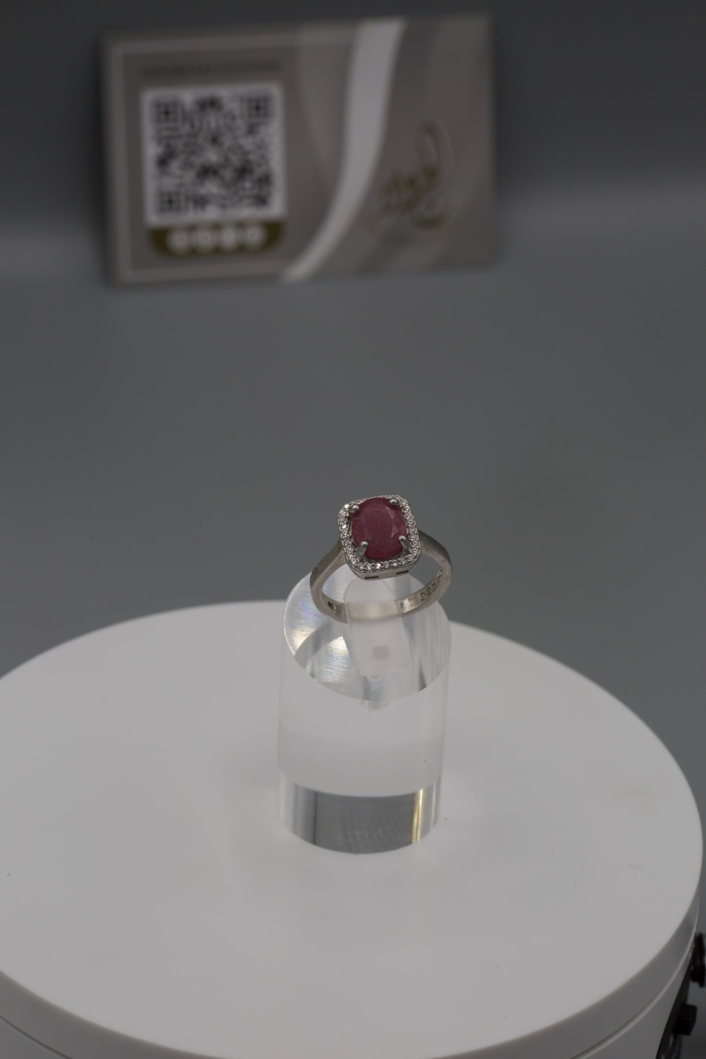 Square women’s Ruby Silver Ring [17]