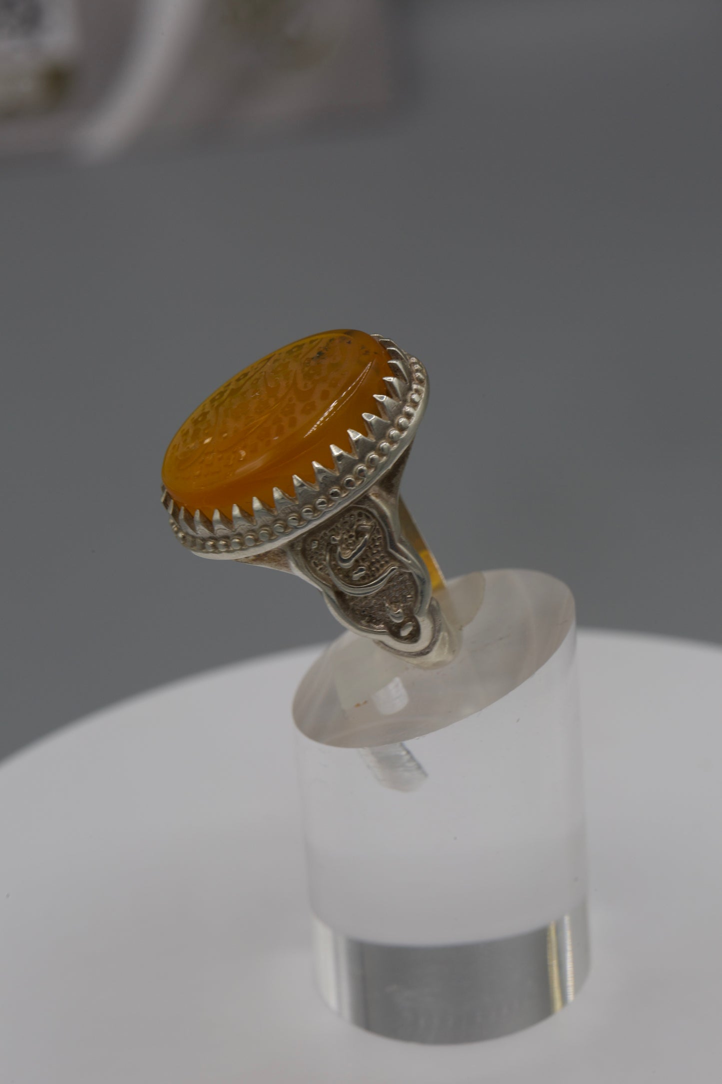 Silver Yemeni Aqeeq ‘labaik Ya Hussain’ Ring