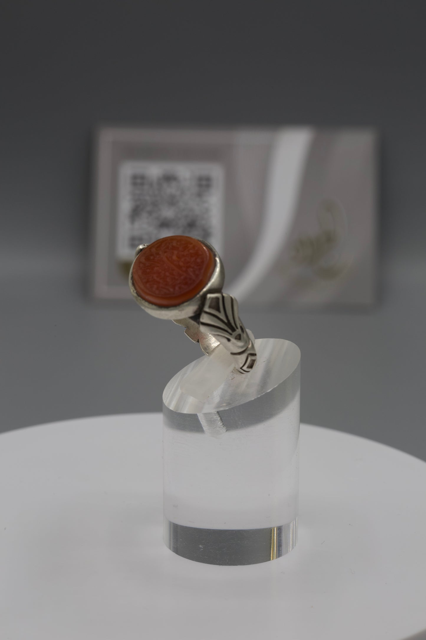 HANDMADE Yemeni Aqeeq silver ring