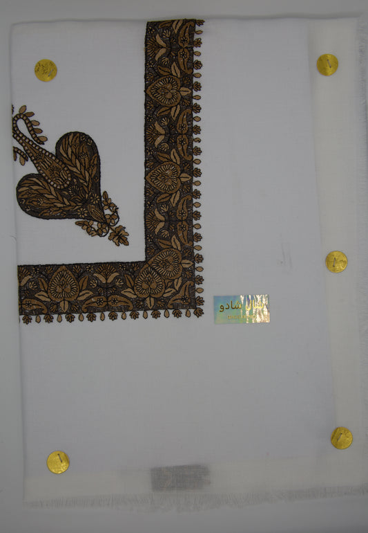 White Authentic Traditional Omani Shawl