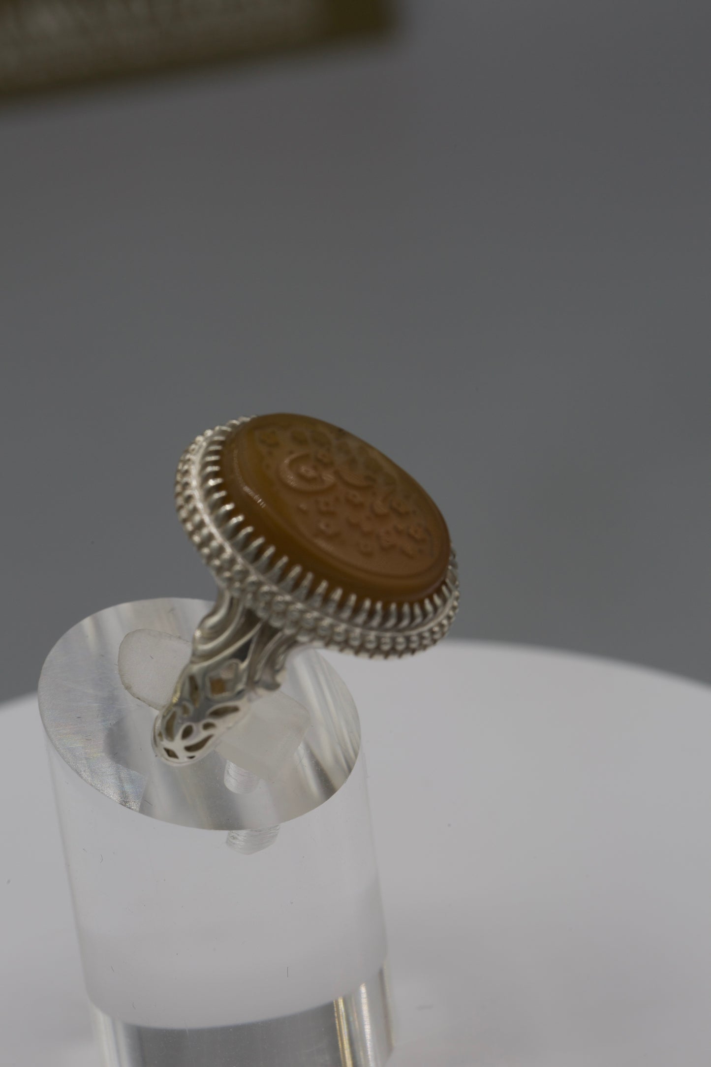 Men’s Aqeeq “ya Ali” Silver Ring