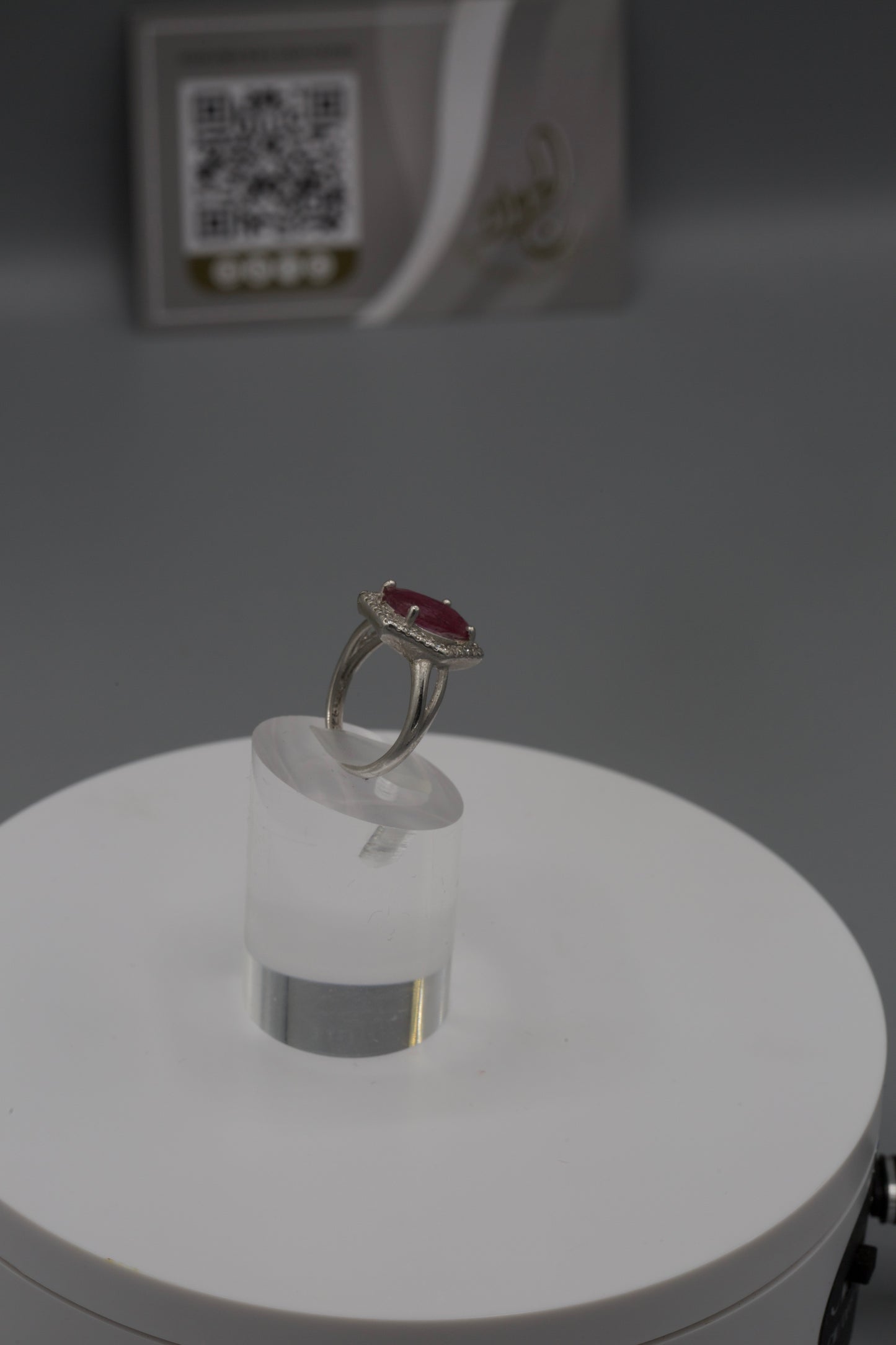 6-sided Ruby silver women’s ring