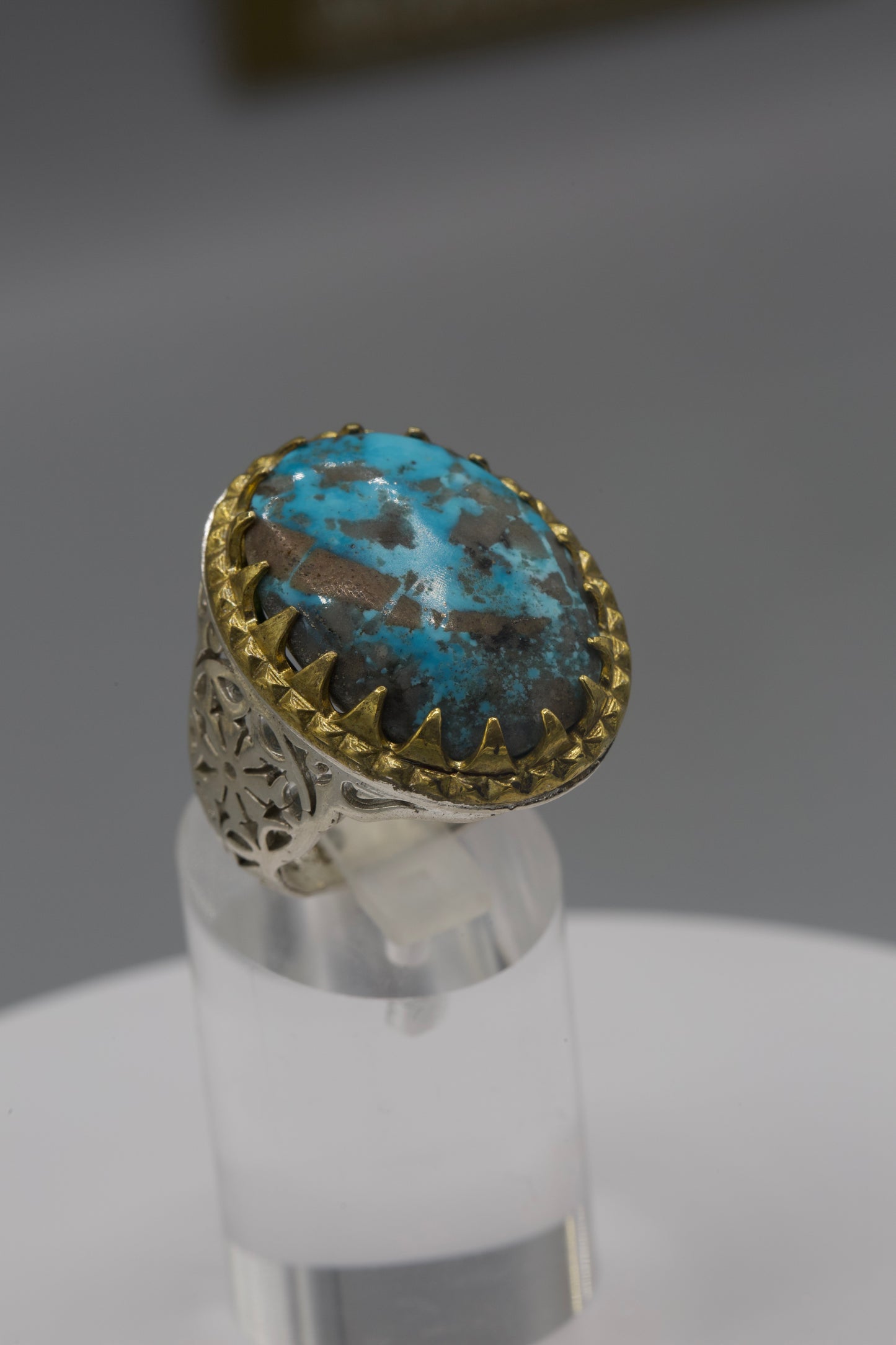 Large Firouz silver Safavid Ring