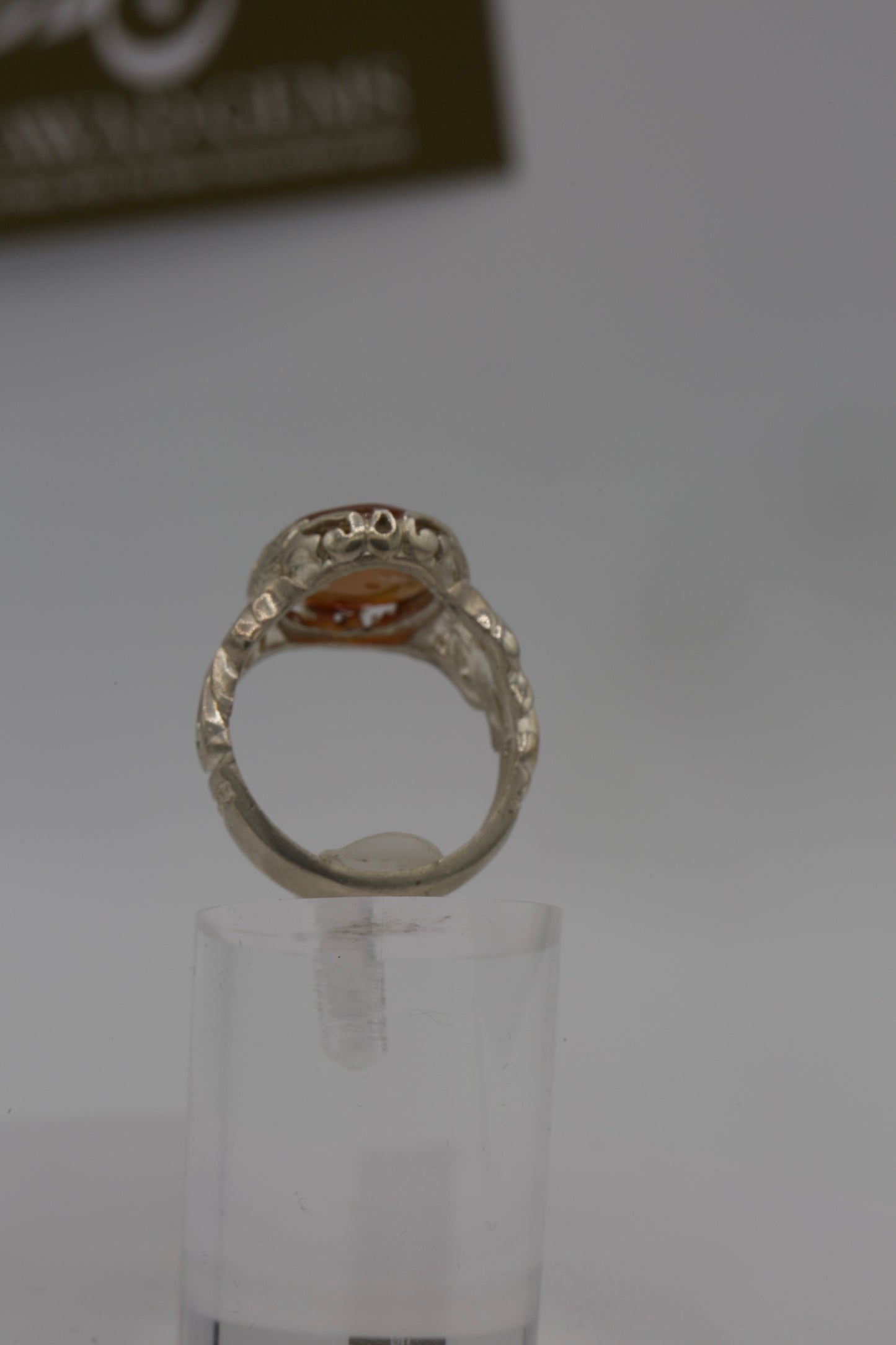 Verse of Rizq engraving - Yemeni Aqeeq silver ring