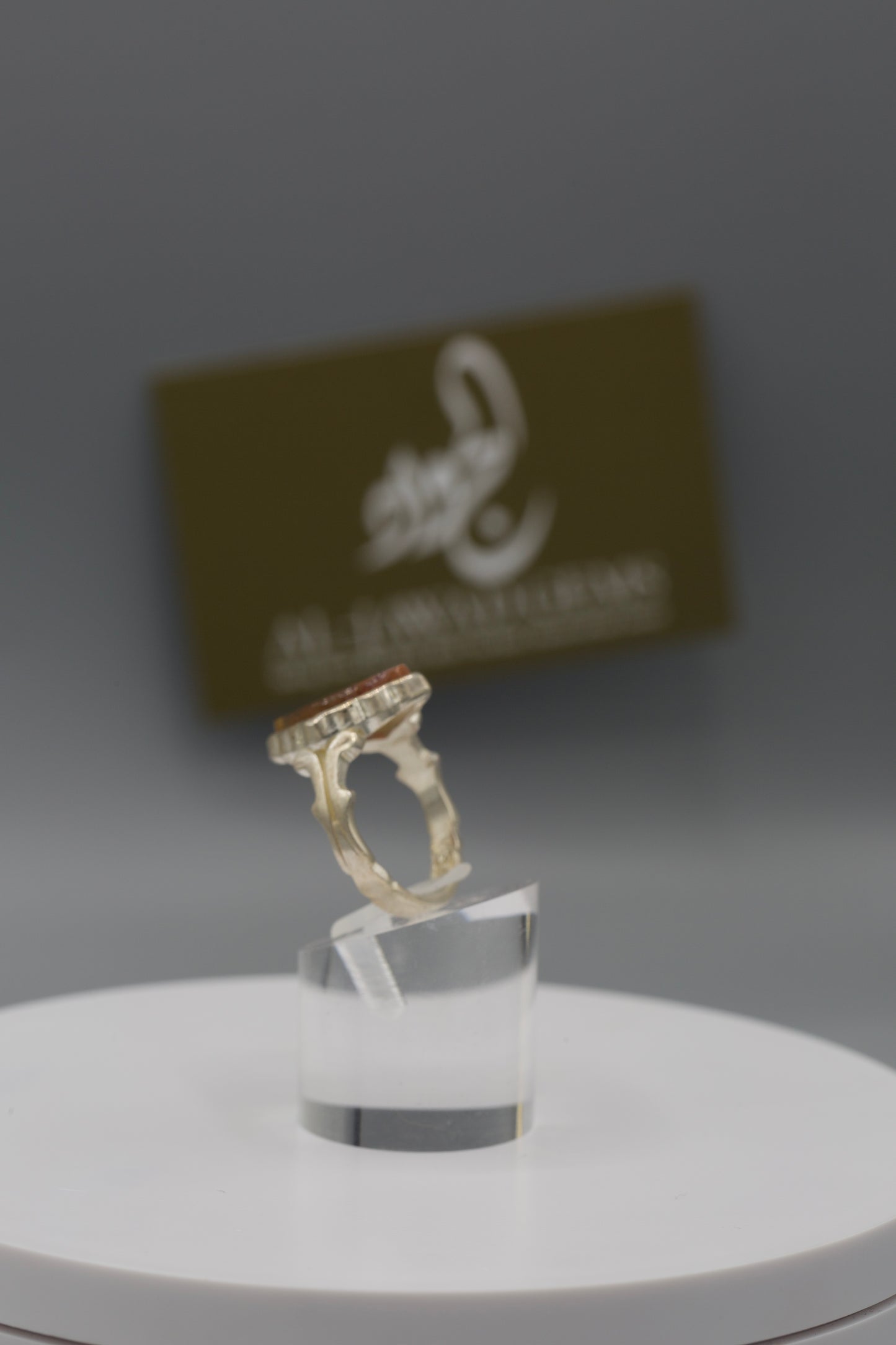 Red Aqeeq “Ya Zahra” Unisex Ring