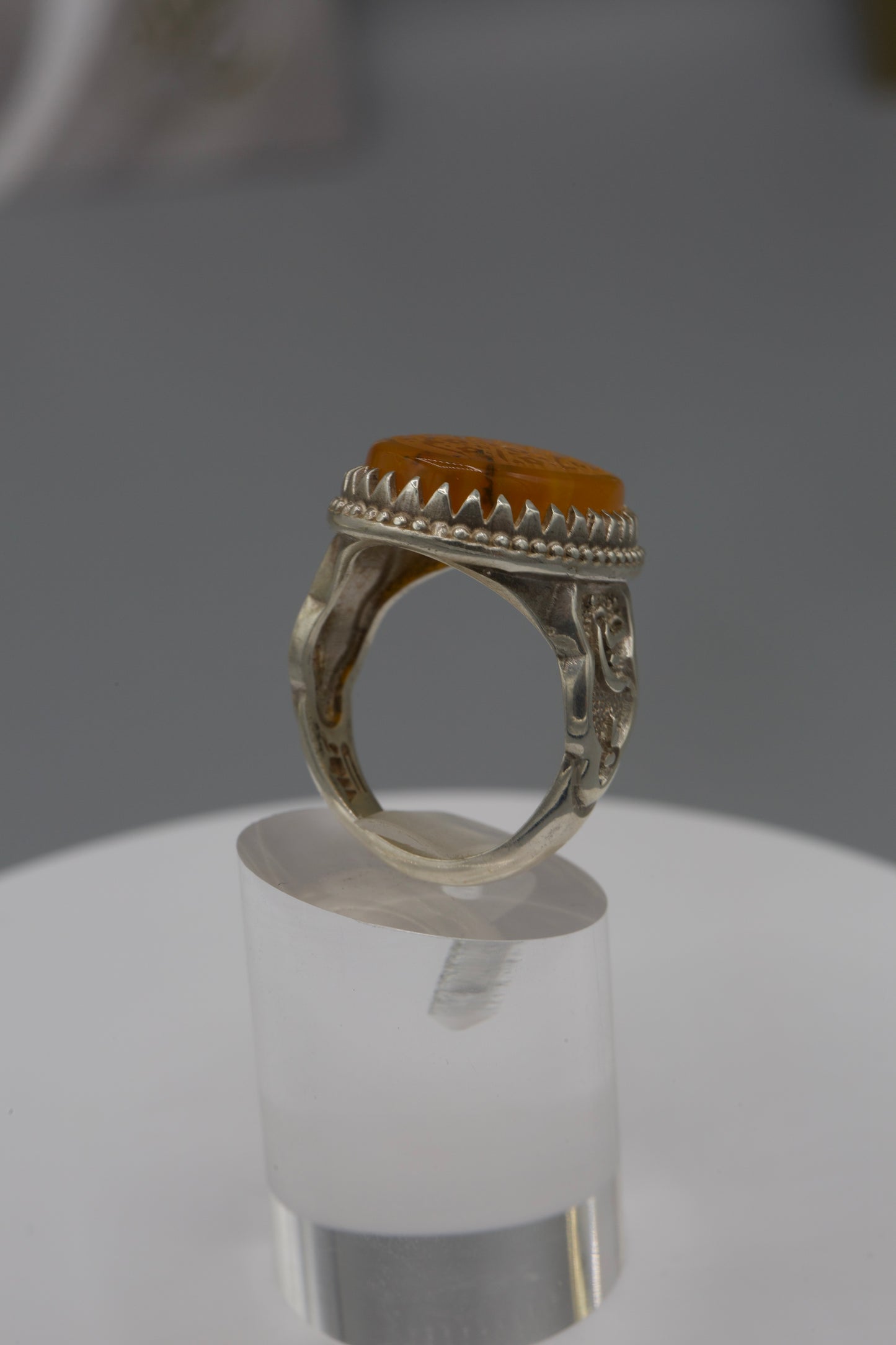 Silver Yemeni Aqeeq ‘labaik Ya Hussain’ Ring