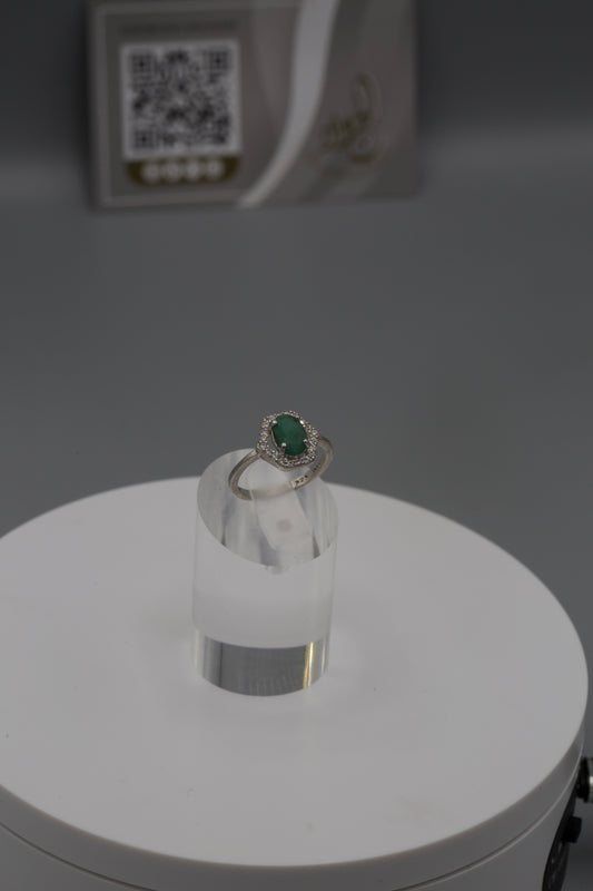 Emerald silver women’s Ring [09]