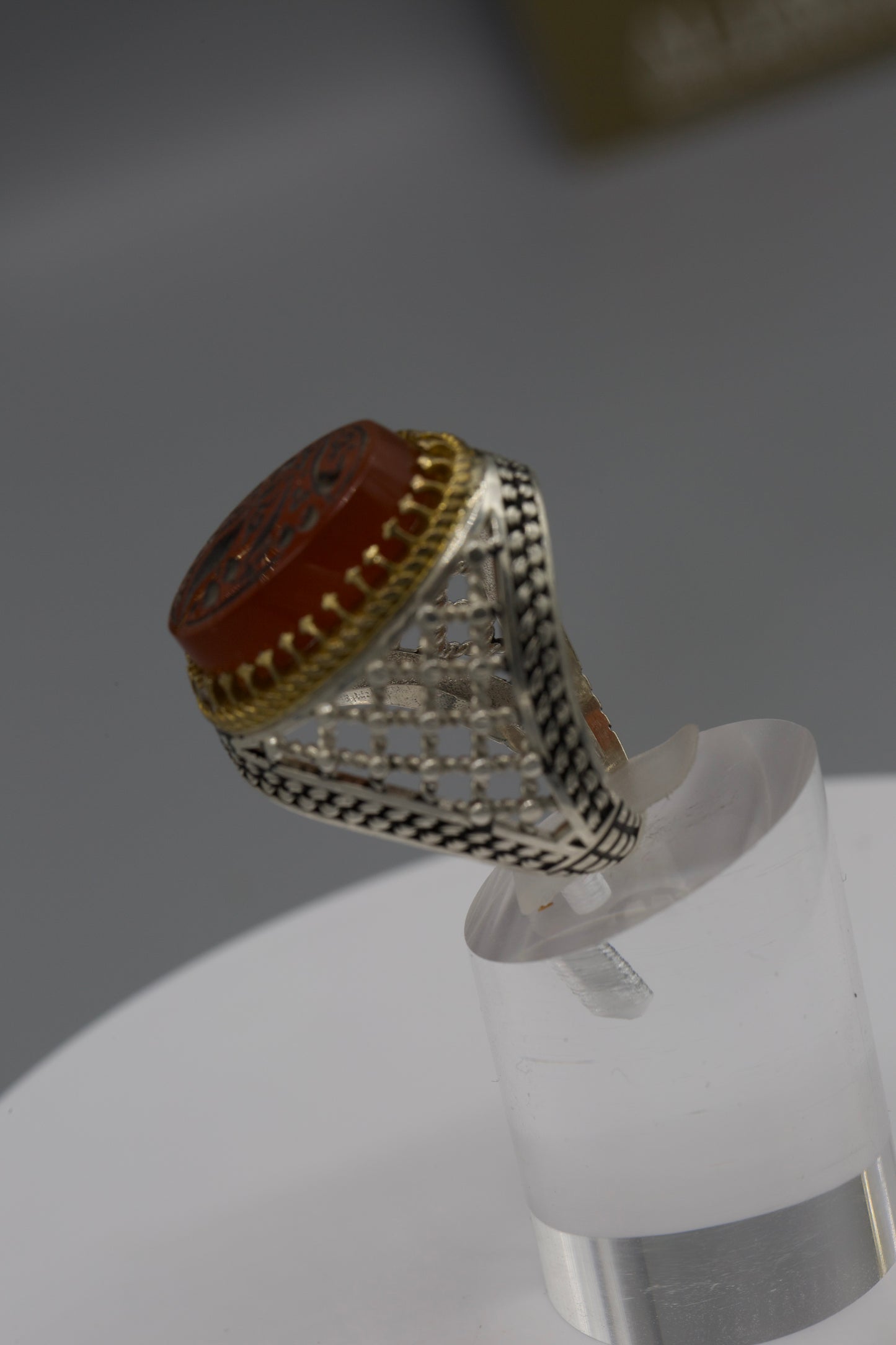 Dhareeh style ‘ya Ruqayya’ Aqeeq Ring