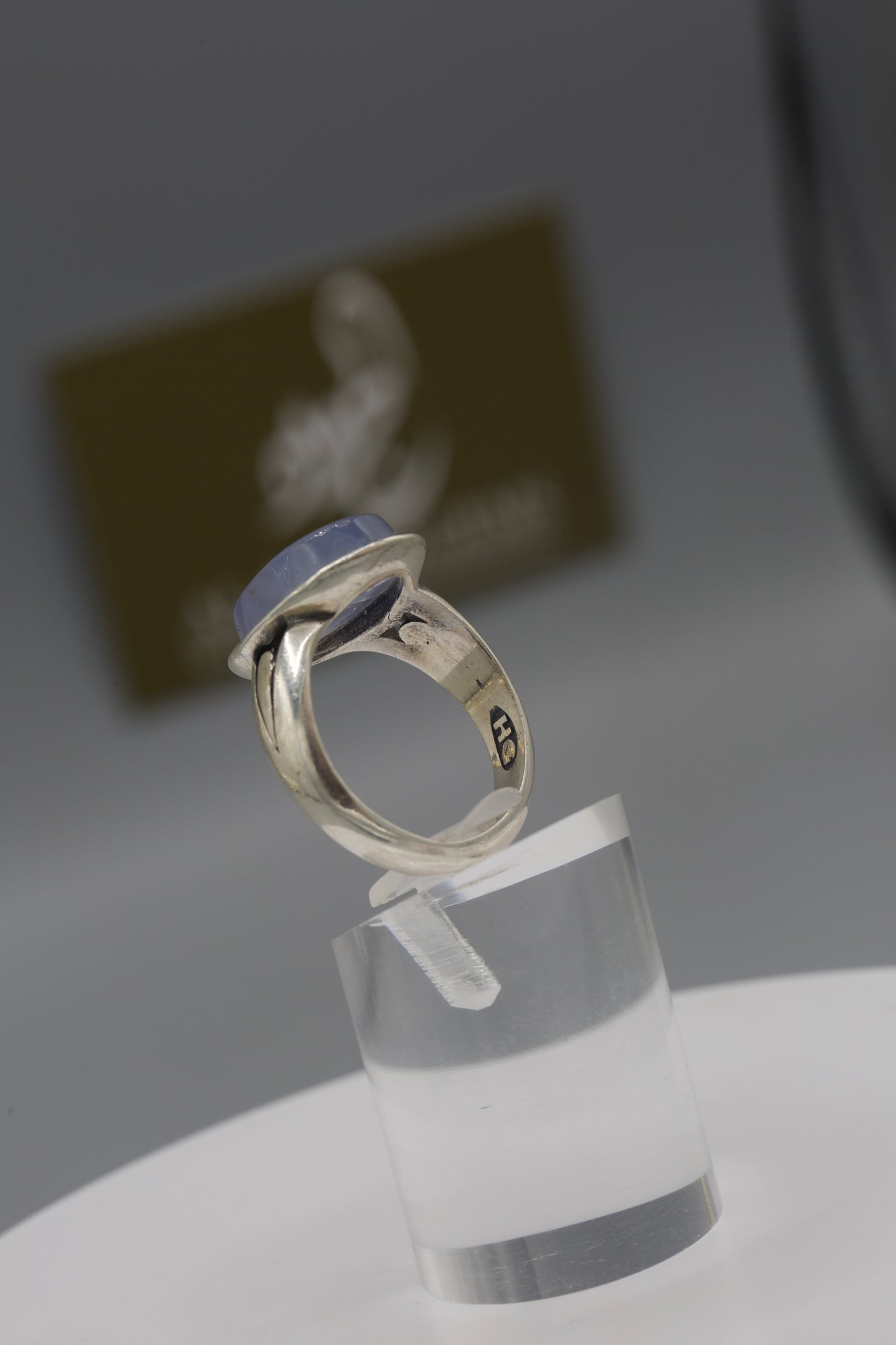 Purple Aqeeq men’s silver Ring